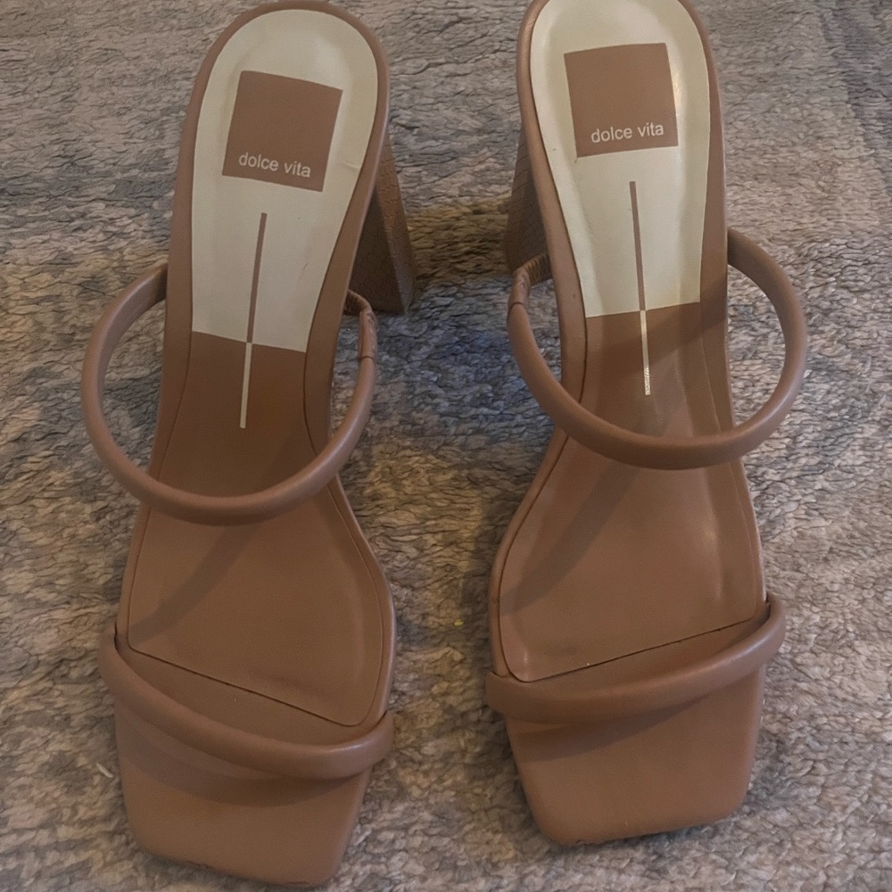 Dolce Vita Nude strap heels. Size 8. Worn once.